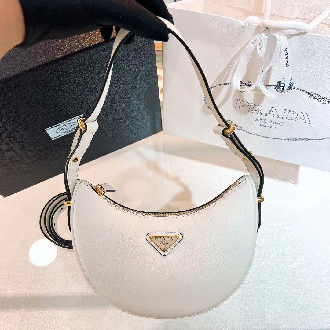 Prada Arque Leather Shoulder Bag 1BC194 view 13