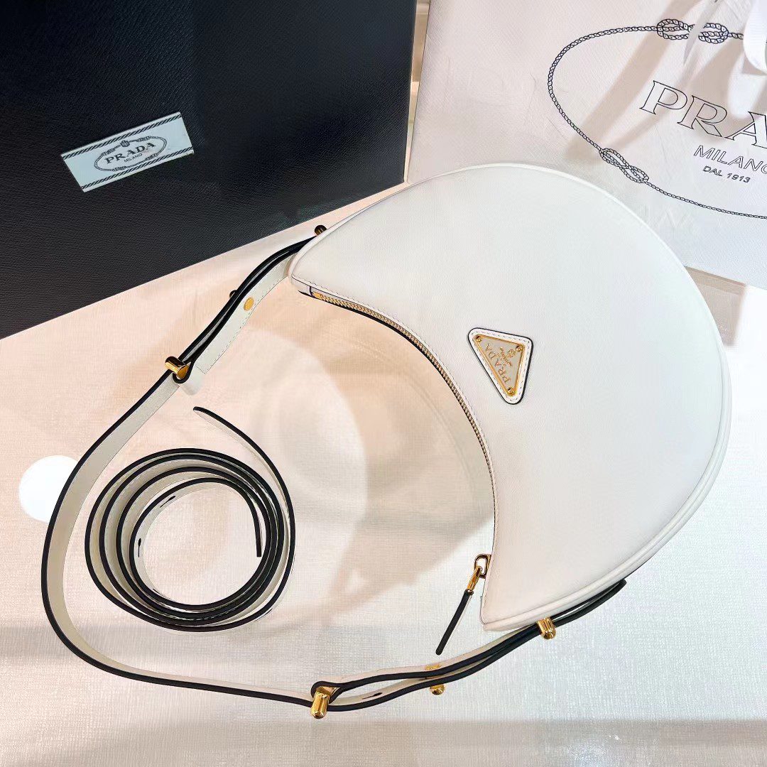 Prada Arque Leather Shoulder Bag 1BC194 view 15