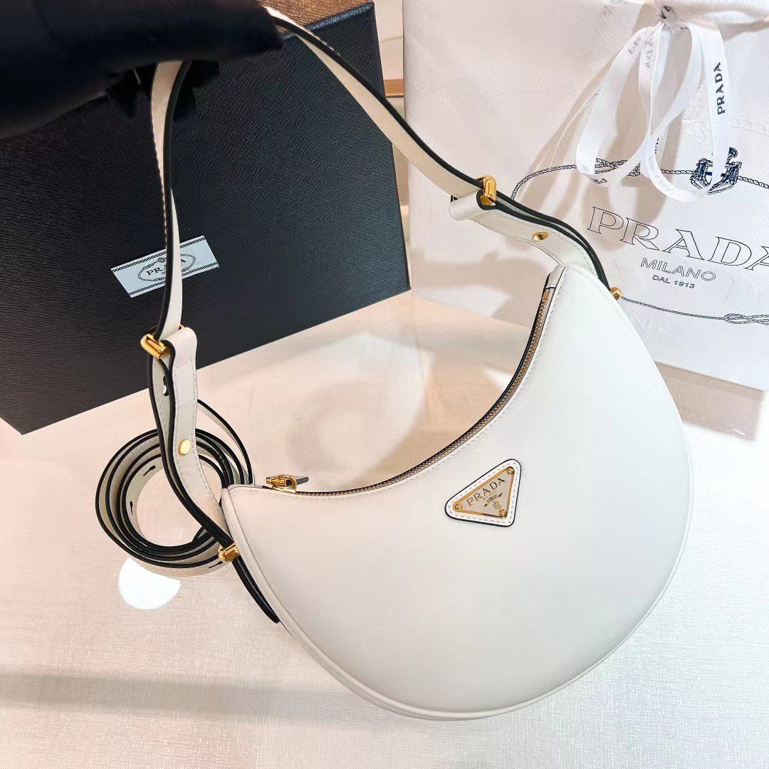 Prada Arque Leather Shoulder Bag 1BC194 view 19