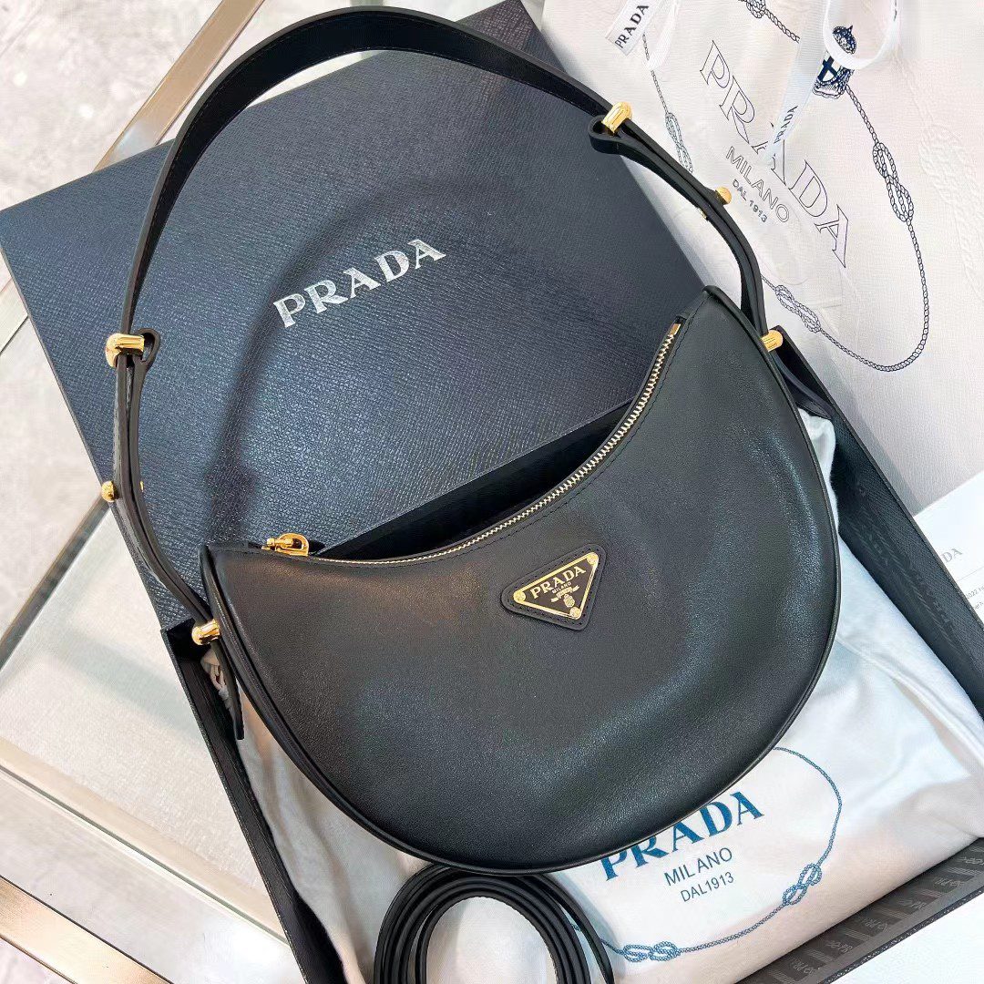Prada Arque Leather Shoulder Bag 1BC194 view 2