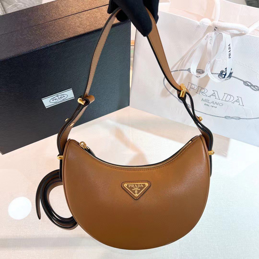 Prada Arque Leather Shoulder Bag 1BC194 view 23