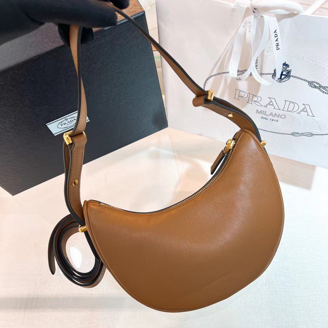 Prada Arque Leather Shoulder Bag 1BC194 view 25