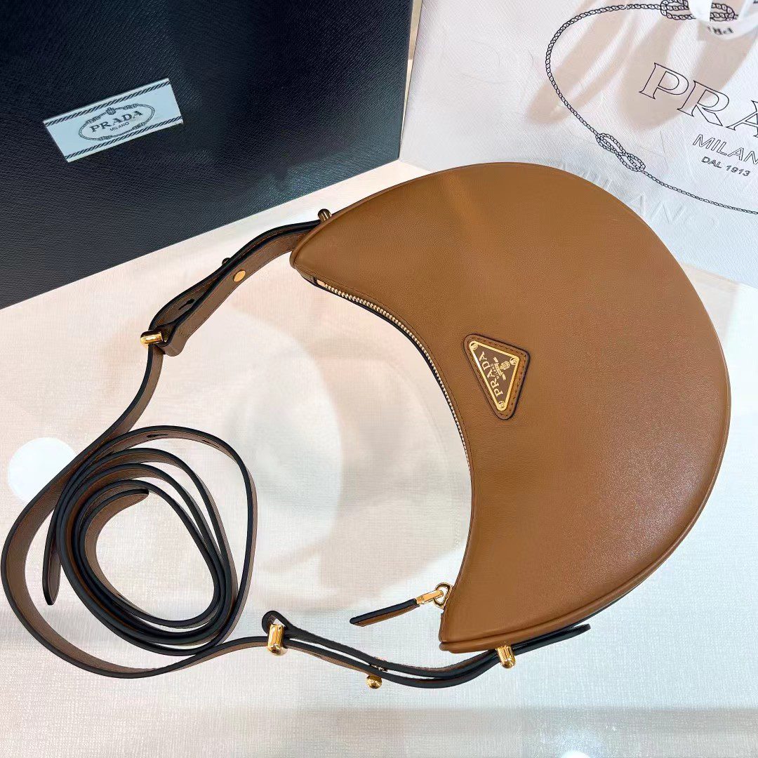 Prada Arque Leather Shoulder Bag 1BC194 view 27