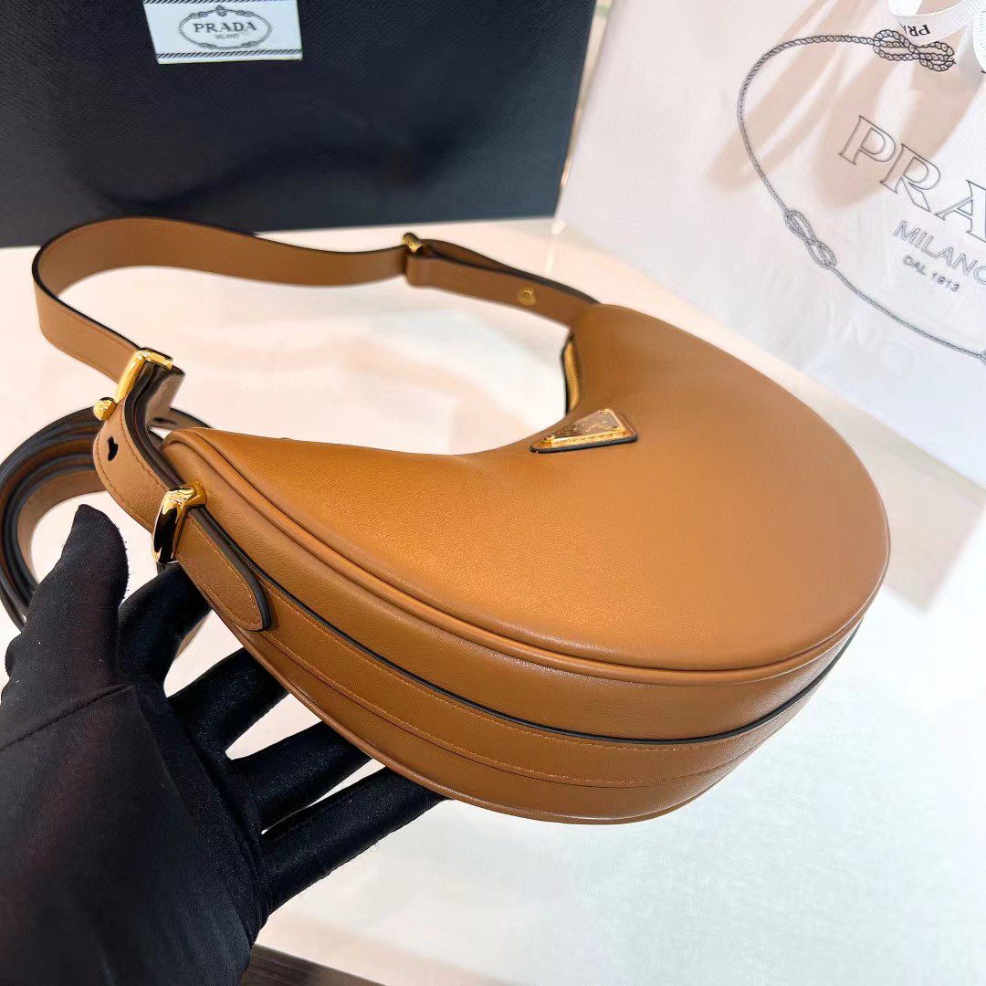 Prada Arque Leather Shoulder Bag 1BC194 view 28