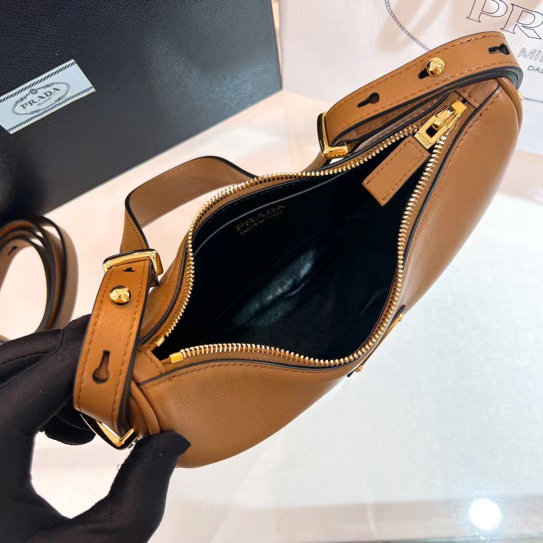 Prada Arque Leather Shoulder Bag 1BC194 view 29