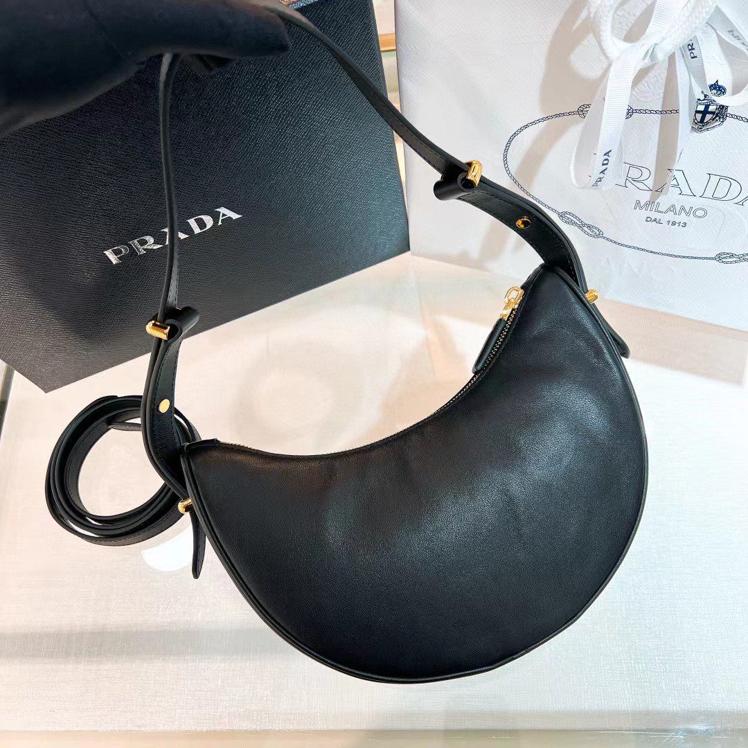 Prada Arque Leather Shoulder Bag 1BC194 view 5