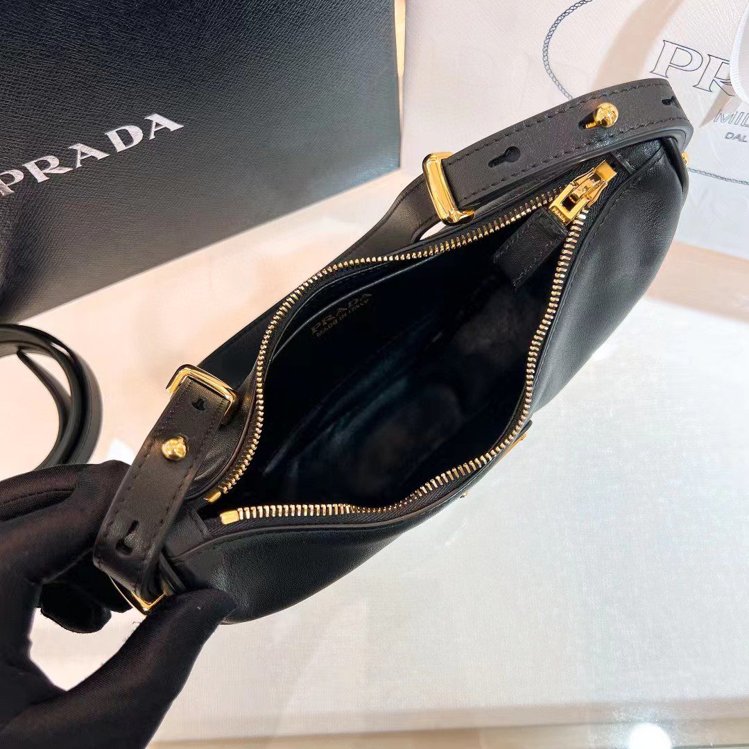Prada Arque Leather Shoulder Bag 1BC194 view 9