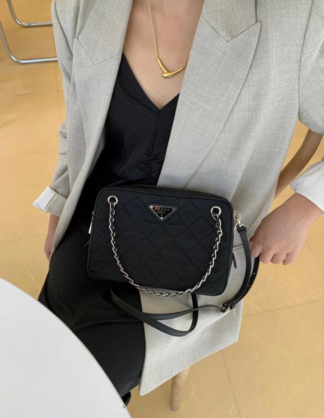 Prada Matelasse Shoulder Bag view 19