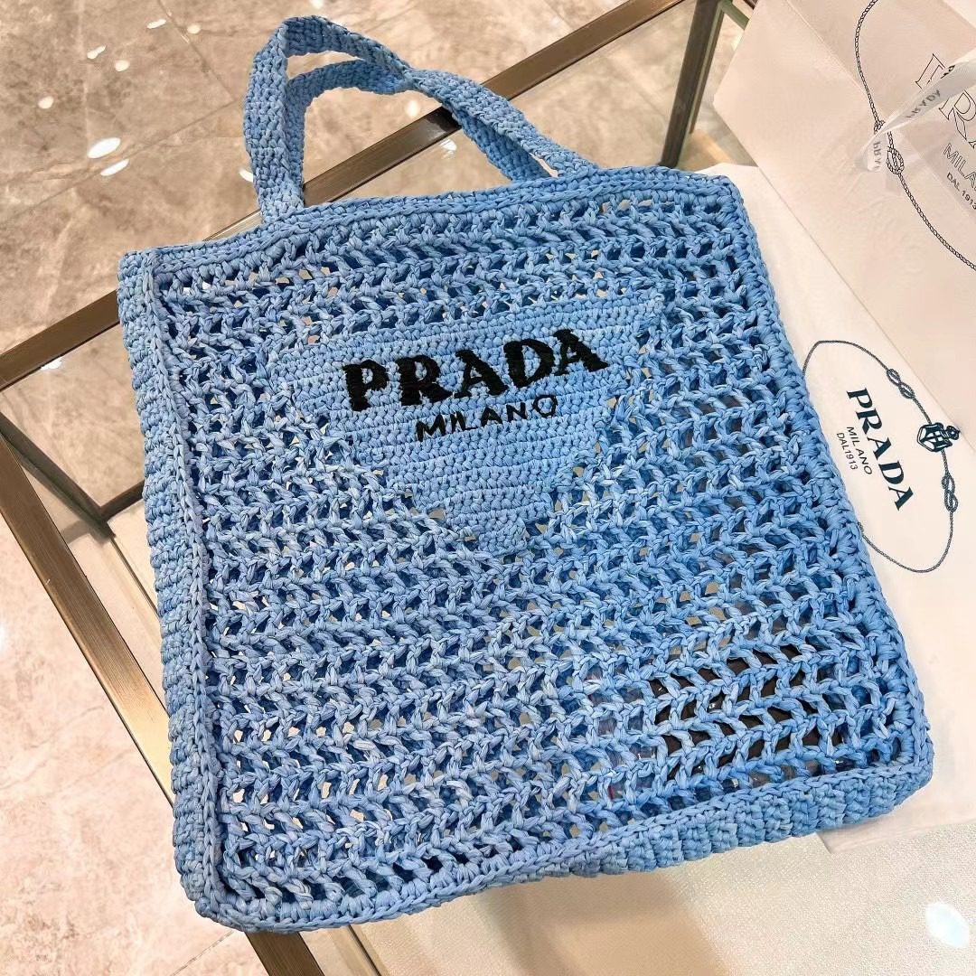 Prada Crochet Tote Bag 1BG393 view 2
