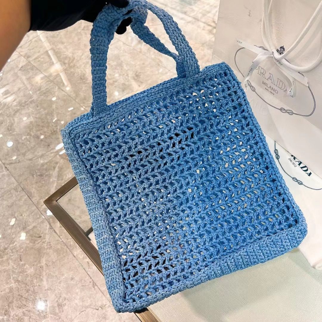 Prada Crochet Tote Bag 1BG393 view 3