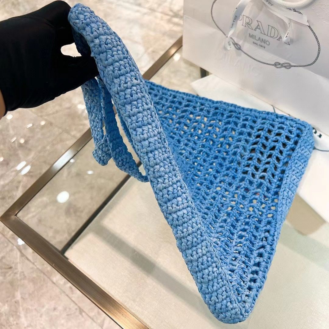 Prada Crochet Tote Bag 1BG393 view 6