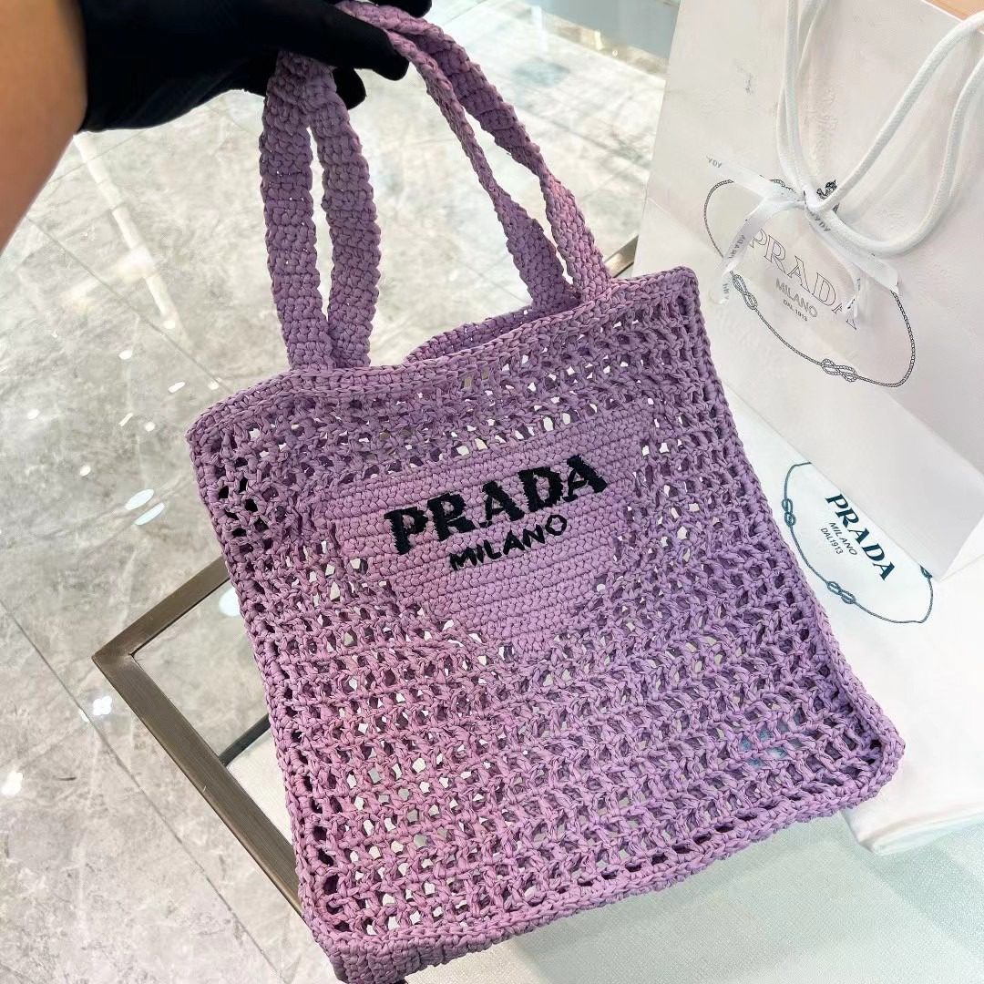 Prada Crochet Tote Bag 1BG393 view 1