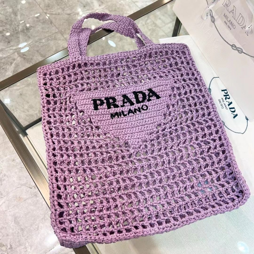 Prada Crochet Tote Bag 1BG393 view 2