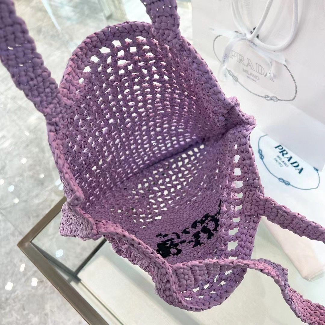 Prada Crochet Tote Bag 1BG393 view 5