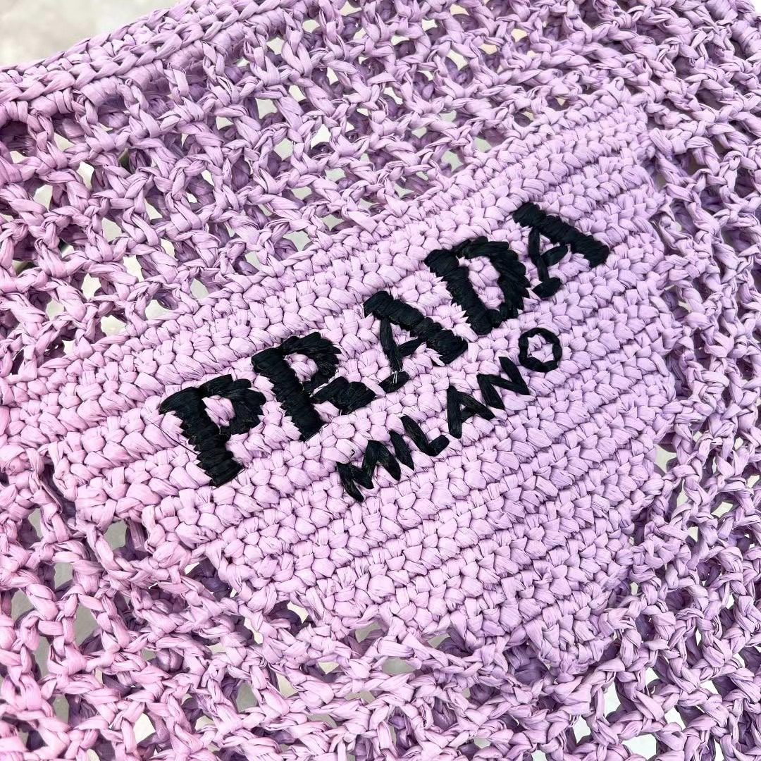 Prada Crochet Tote Bag 1BG393 view 6