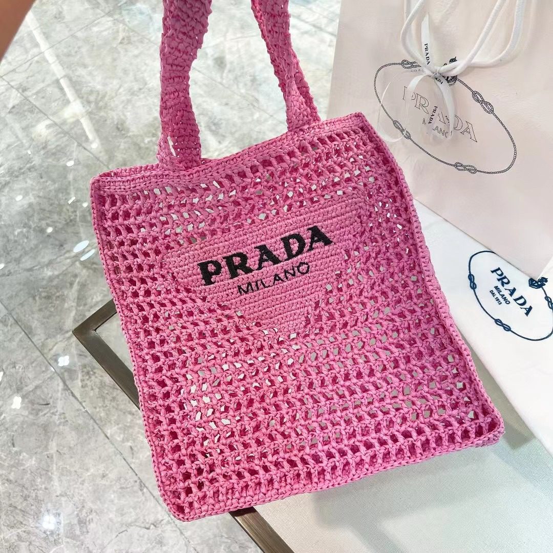 Prada Crochet Tote Bag 1BG393 view 1