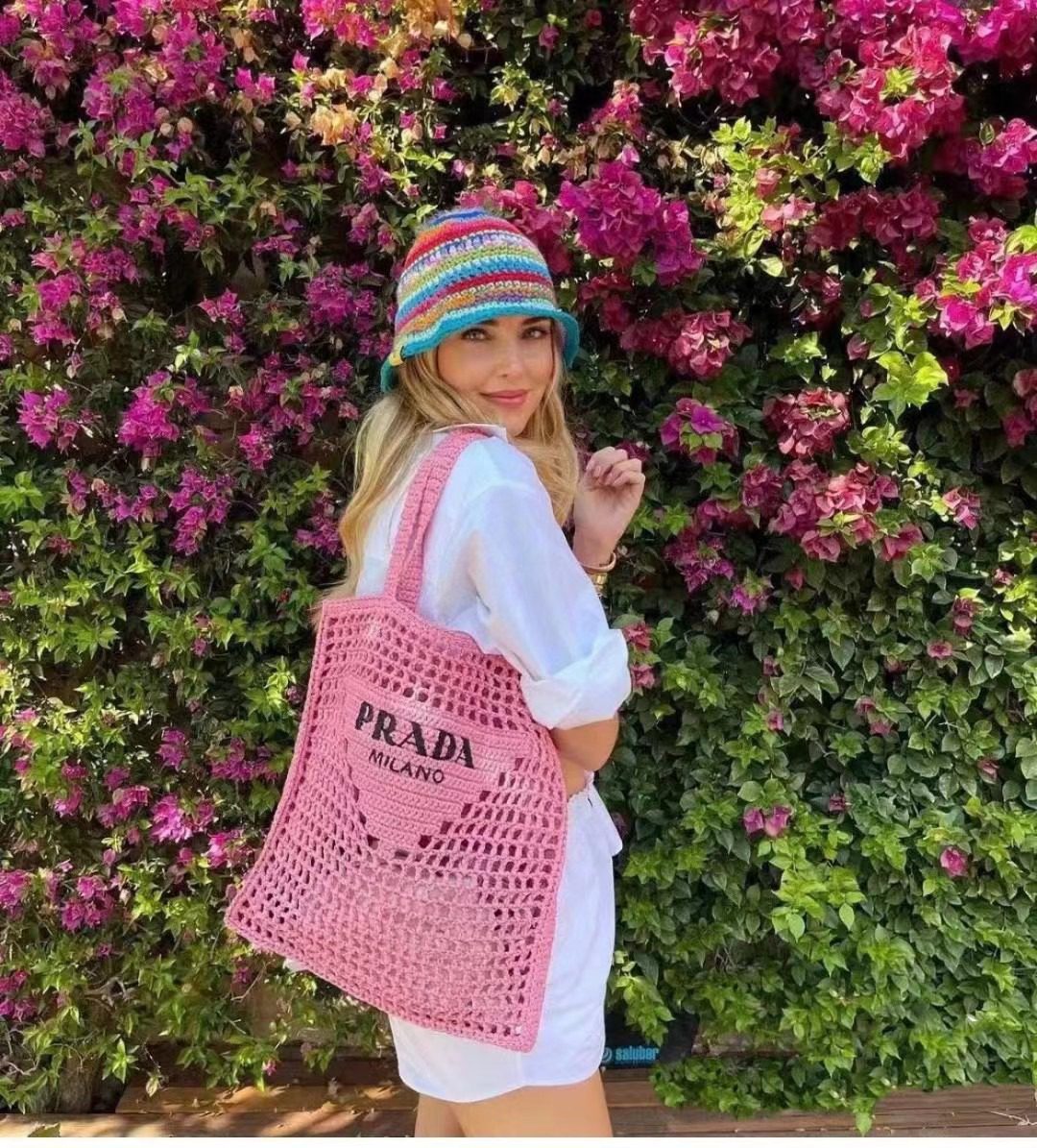Prada Crochet Tote Bag 1BG393 view 10