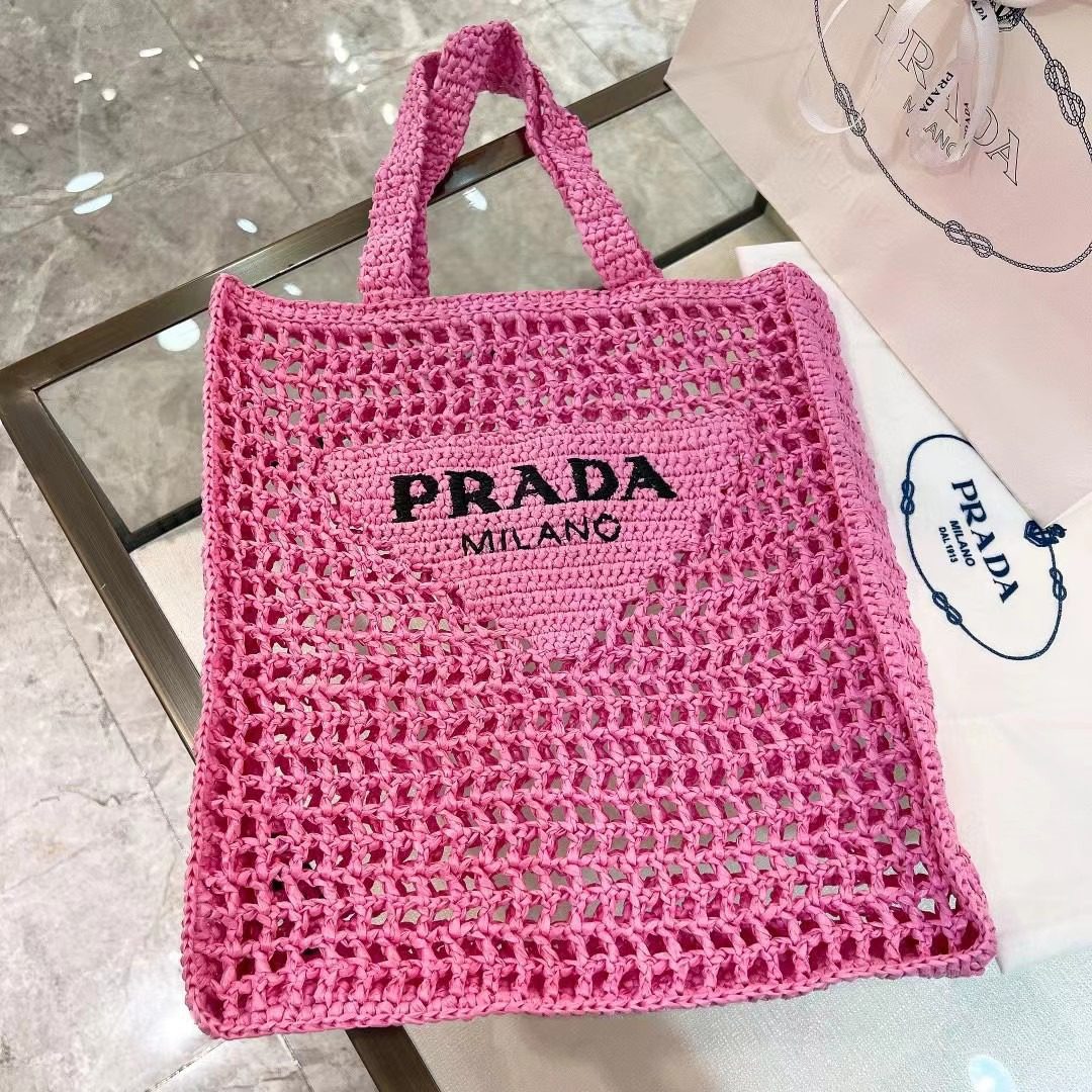 Prada Crochet Tote Bag 1BG393 view 2