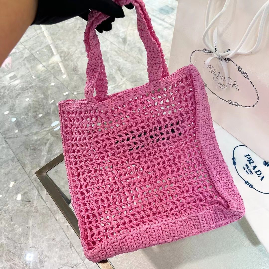 Prada Crochet Tote Bag 1BG393 view 3