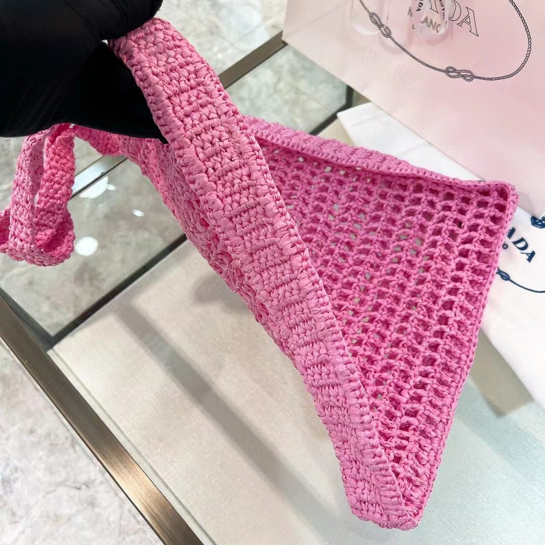 Prada Crochet Tote Bag 1BG393 view 6