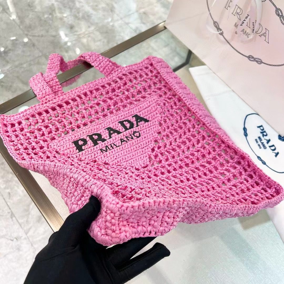 Prada Crochet Tote Bag 1BG393 view 7
