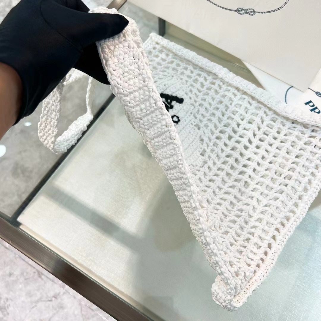 Prada Crochet Tote Bag 1BG393 view 7