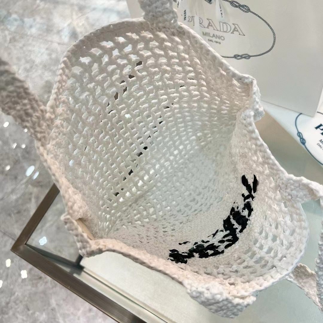 Prada Crochet Tote Bag 1BG393 view 8