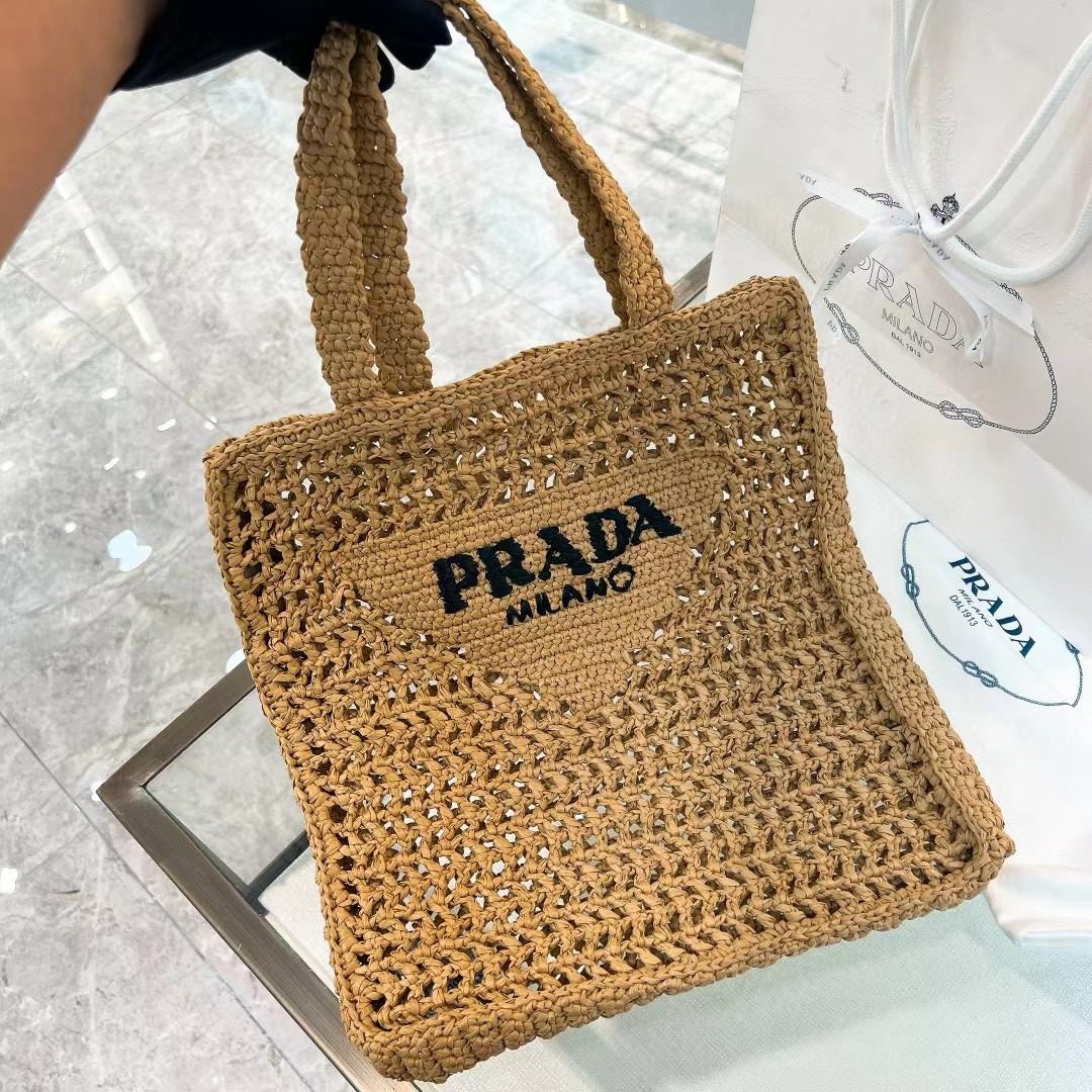 Prada Crochet Tote Bag 1BG393 view 1