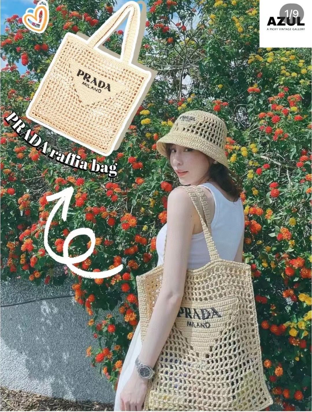 Prada Crochet Tote Bag 1BG393 view 10