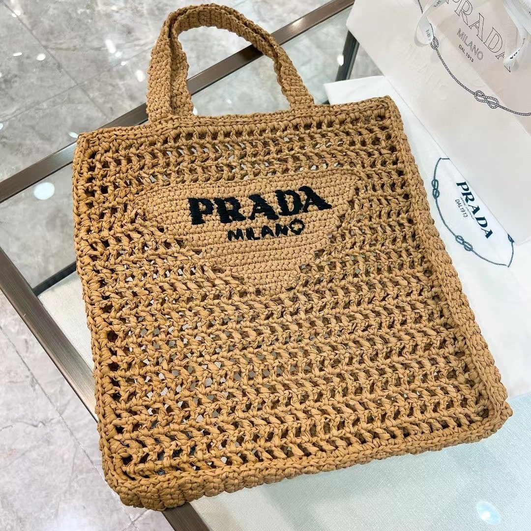 Prada Crochet Tote Bag 1BG393 view 2