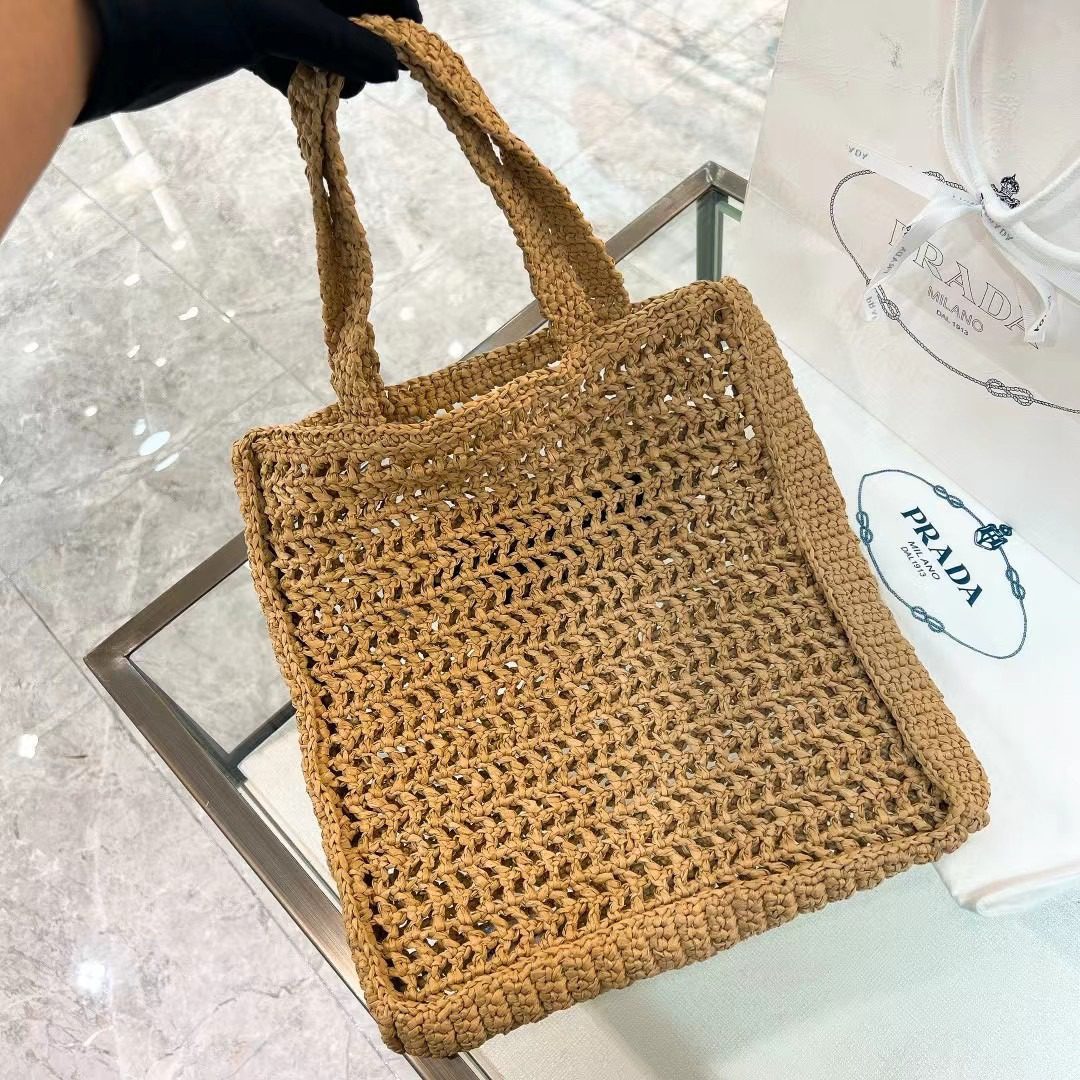 Prada Crochet Tote Bag 1BG393 view 3