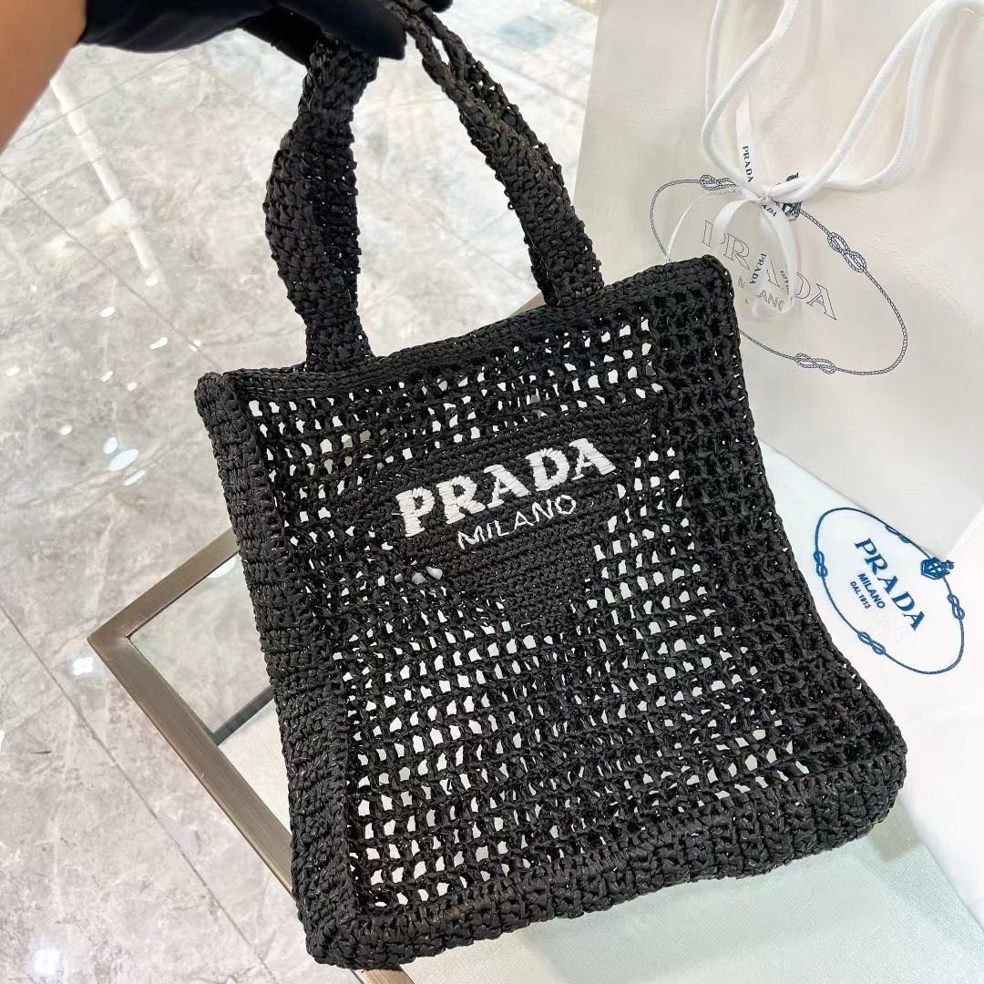 Prada Crochet Tote Bag 1BG393 view 1