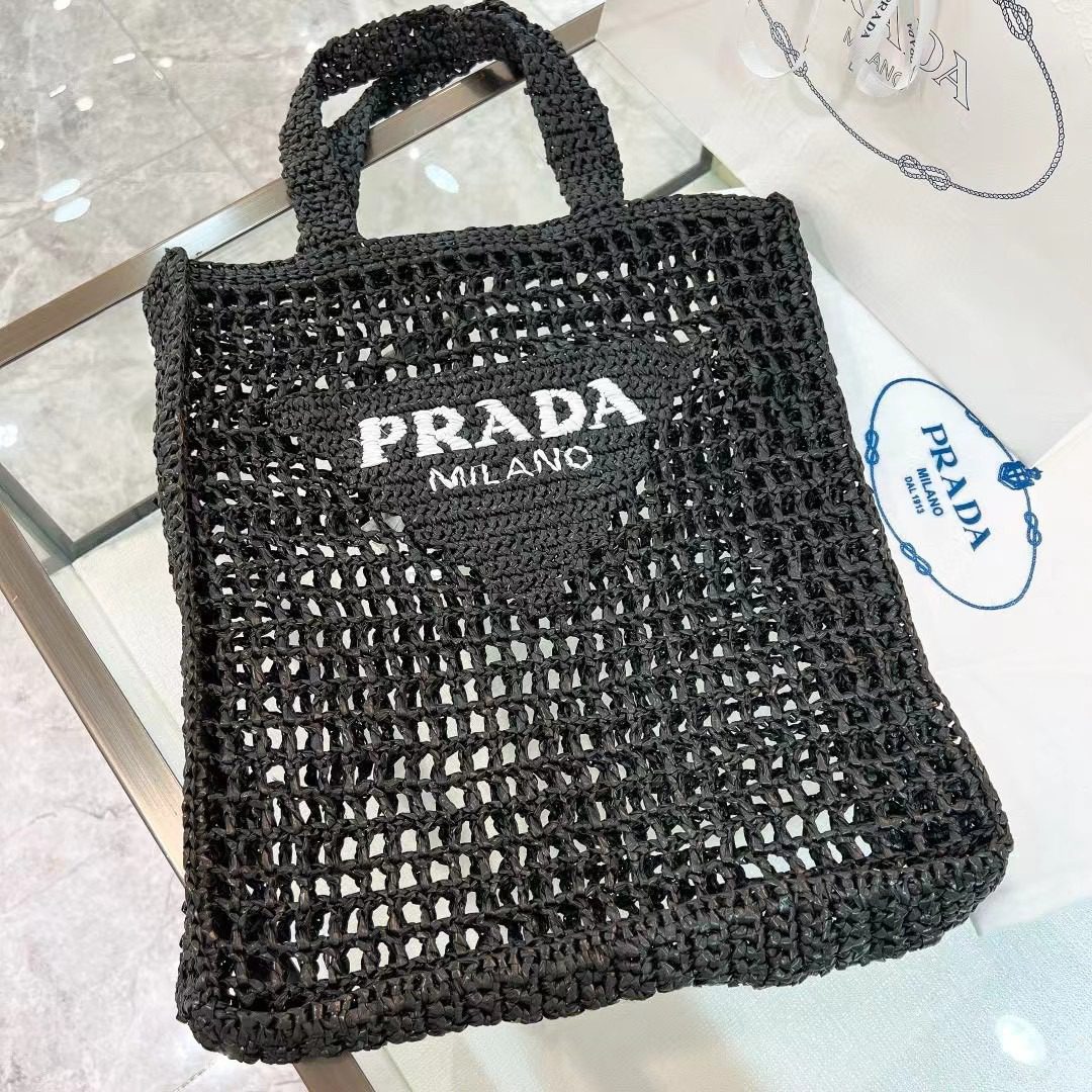 Prada Crochet Tote Bag 1BG393 view 2