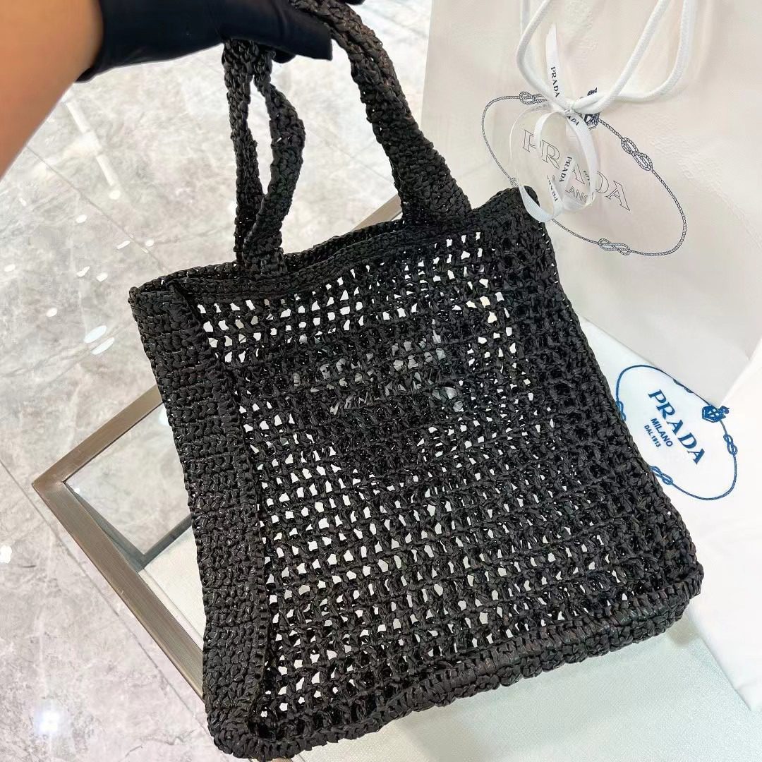 Prada Crochet Tote Bag 1BG393 view 3