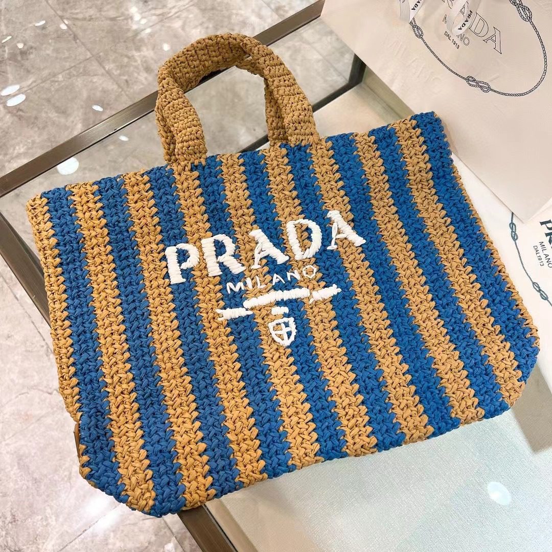 Prada Crochet Tote Bag 1BG392 view 1