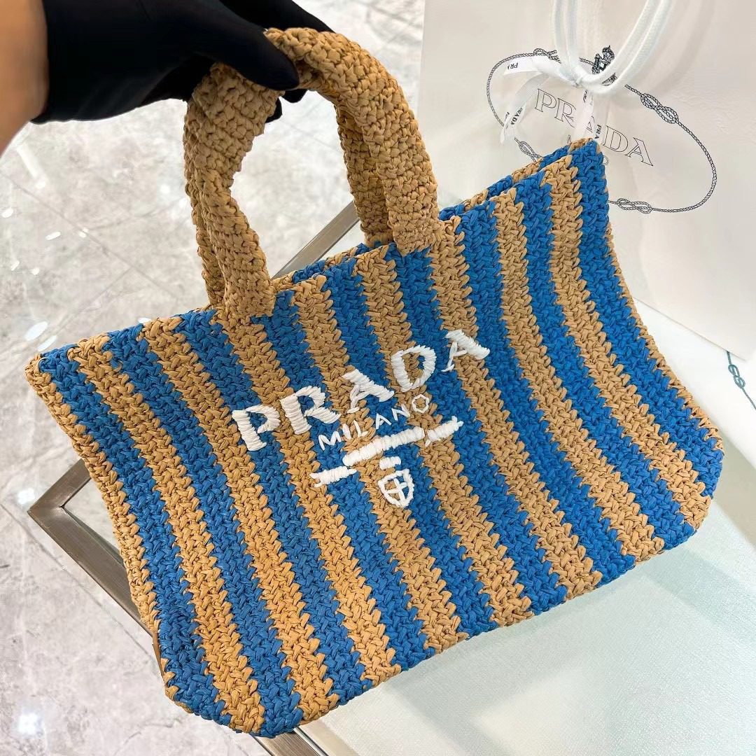 Prada Crochet Tote Bag 1BG392 view 3