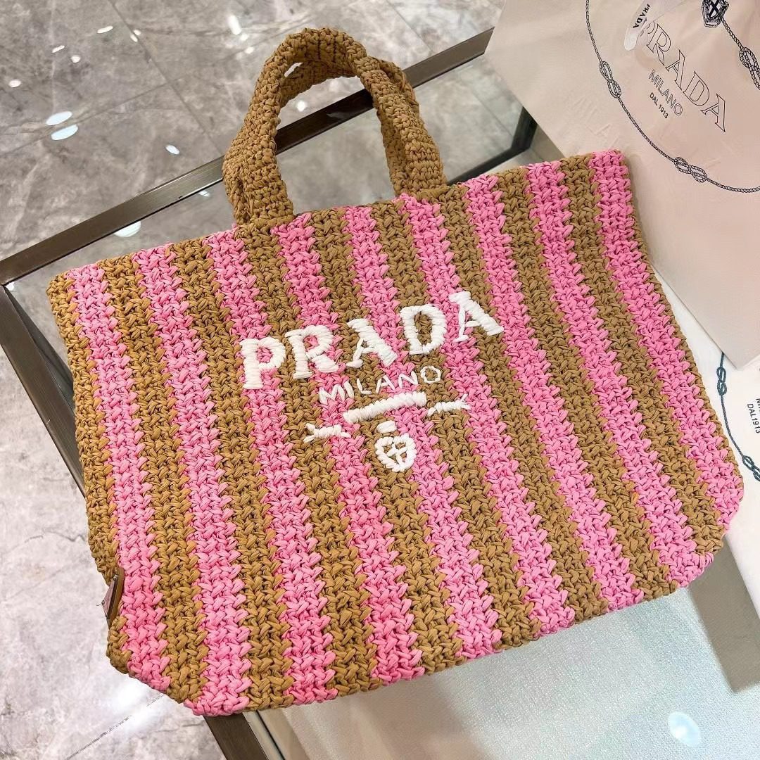 Prada Crochet Tote Bag 1BG392 view 1