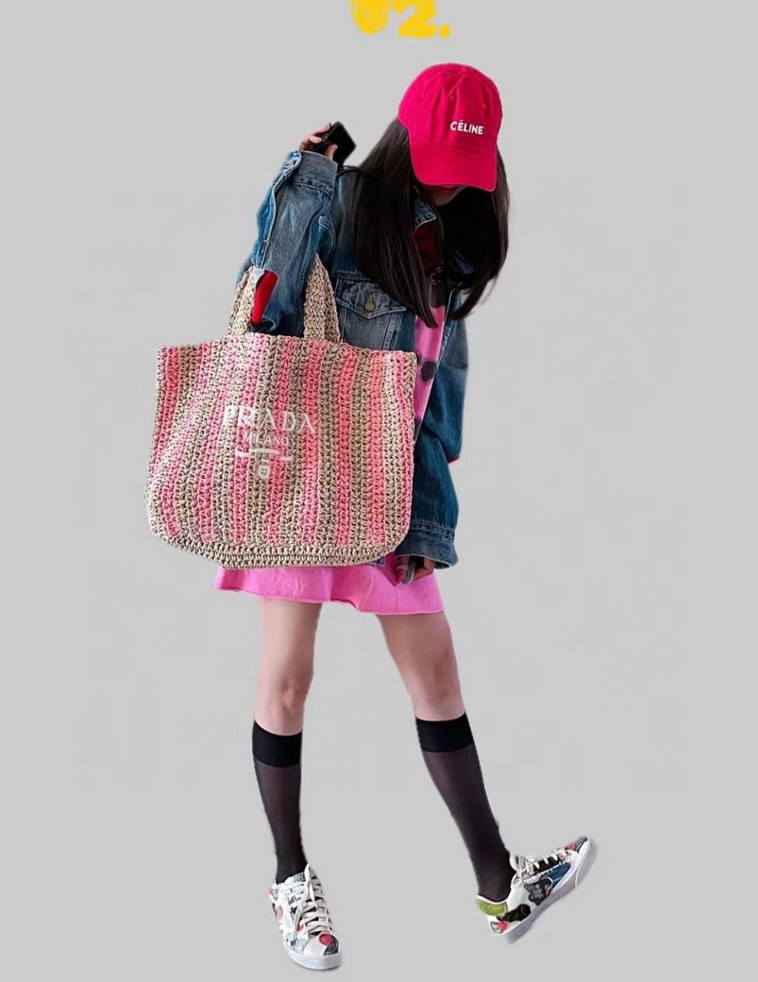 Prada Crochet Tote Bag 1BG392 view 10