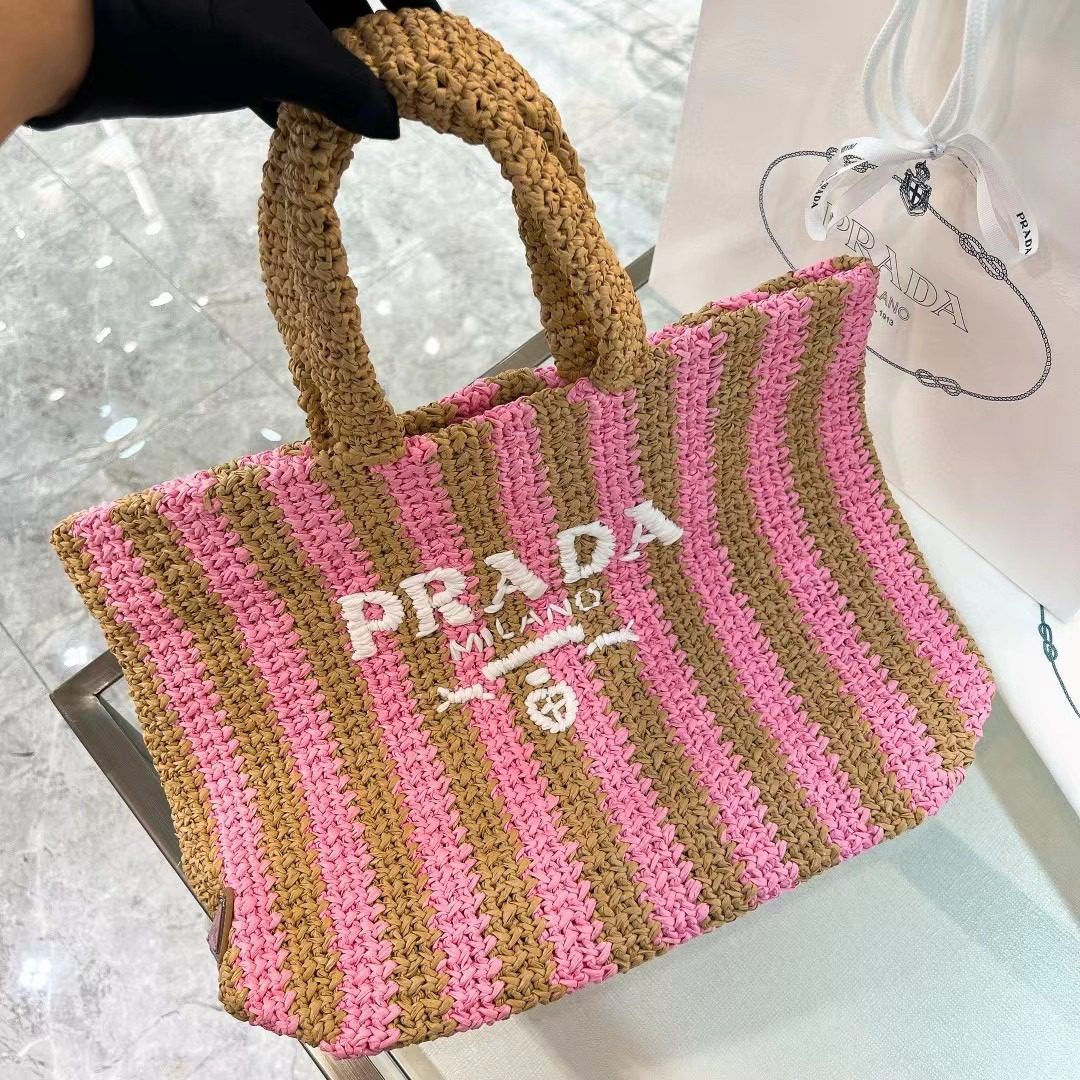 Prada Crochet Tote Bag 1BG392 view 3
