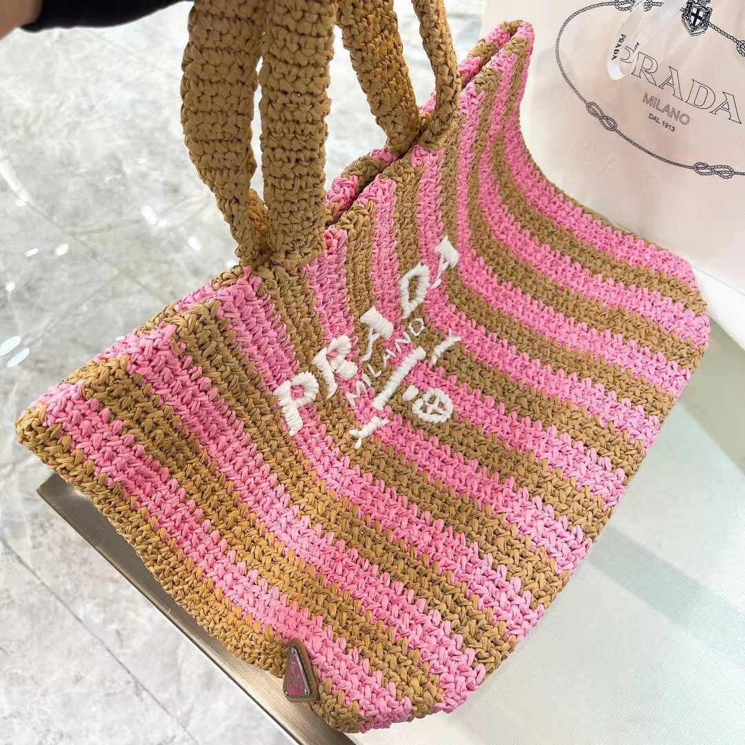 Prada Crochet Tote Bag 1BG392 view 4