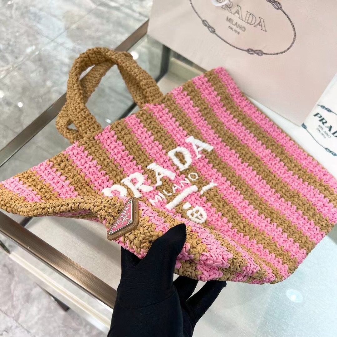 Prada Crochet Tote Bag 1BG392 view 6