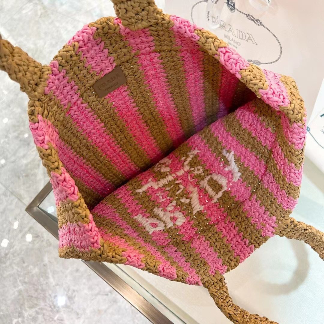 Prada Crochet Tote Bag 1BG392 view 8