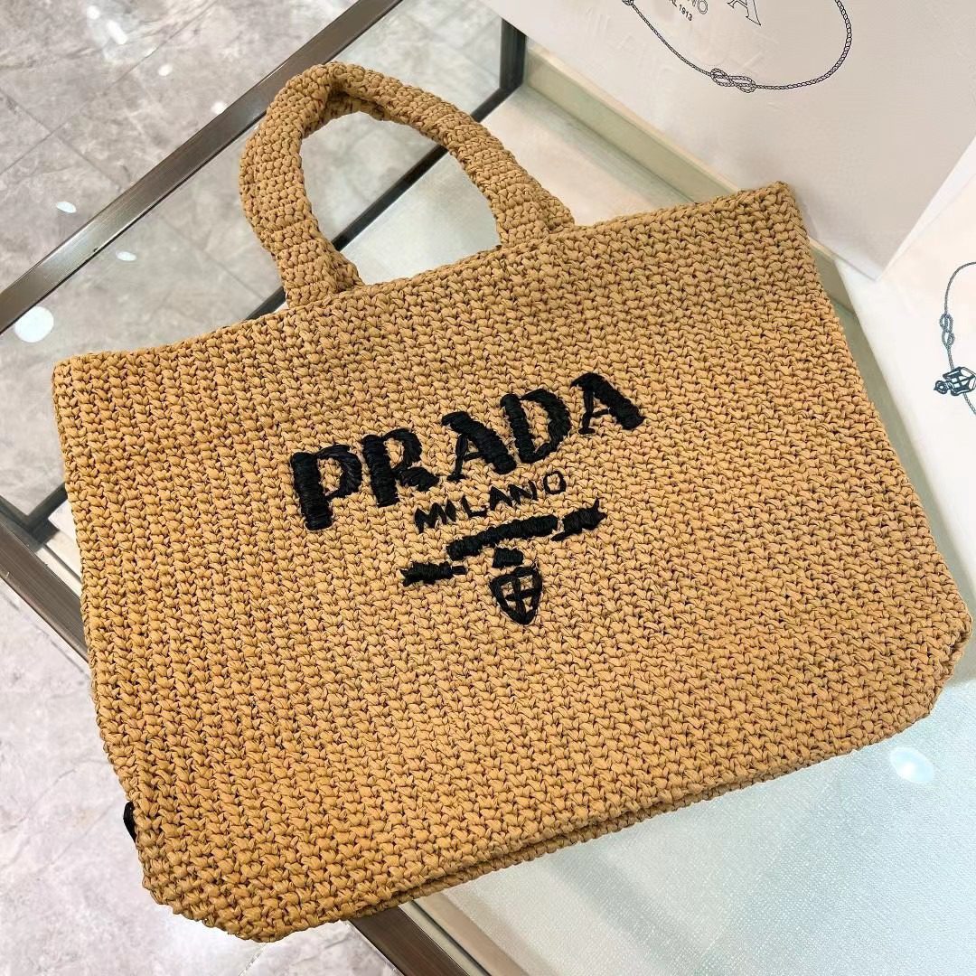 Prada Crochet Tote Bag 1BG392 view 1