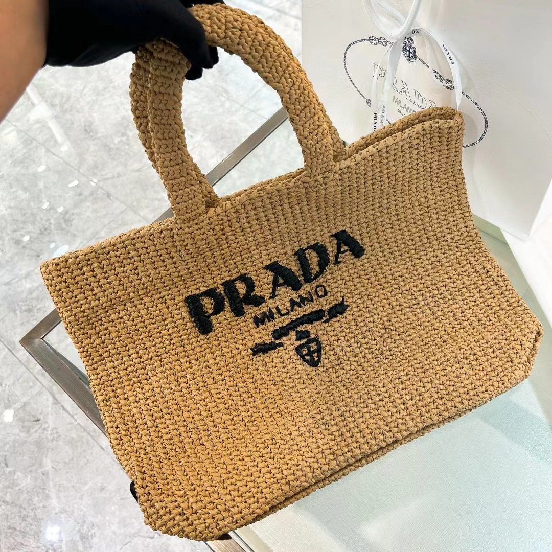 Prada Crochet Tote Bag 1BG392 view 3