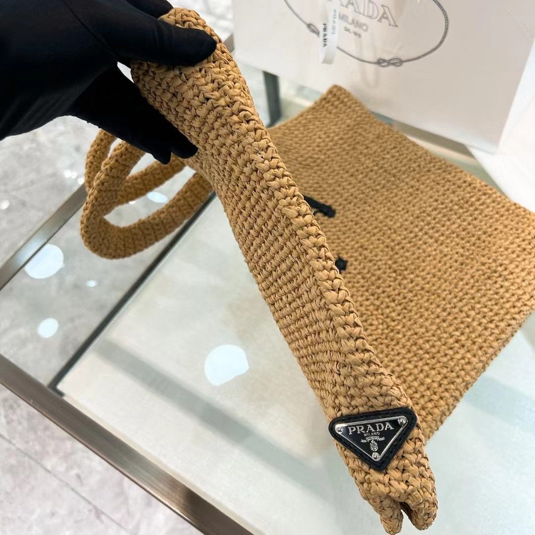 Prada Crochet Tote Bag 1BG392 view 6