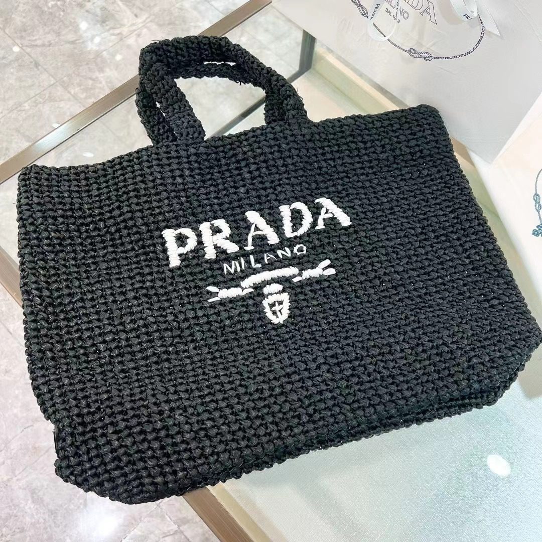 Prada Crochet Tote Bag 1BG392 view 1