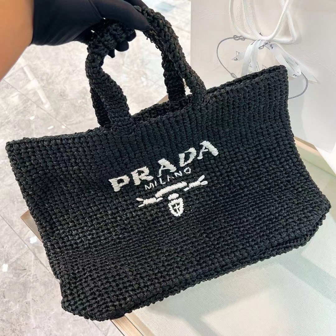 Prada Crochet Tote Bag 1BG392 view 2