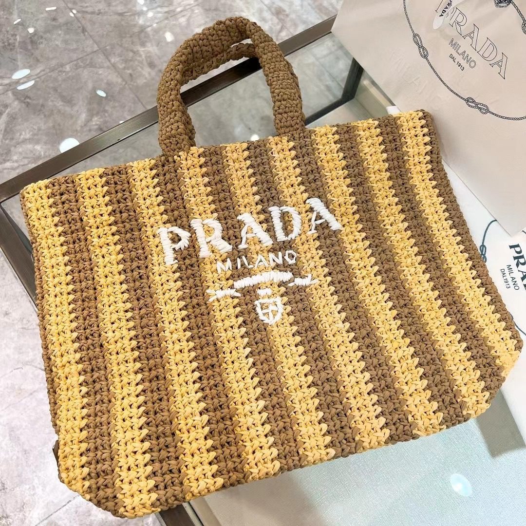 Prada Crochet Tote Bag 1BG392 view 1