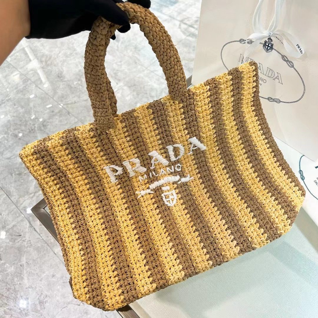 Prada Crochet Tote Bag 1BG392 view 2