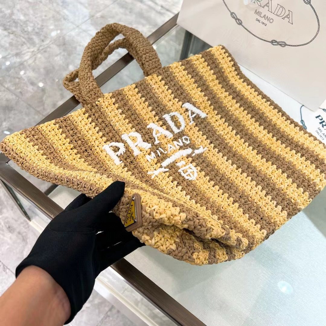Prada Crochet Tote Bag 1BG392 view 6